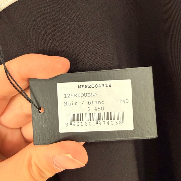 NWT Maje Black and White Halter Mini Dress - Picture 4 of 4